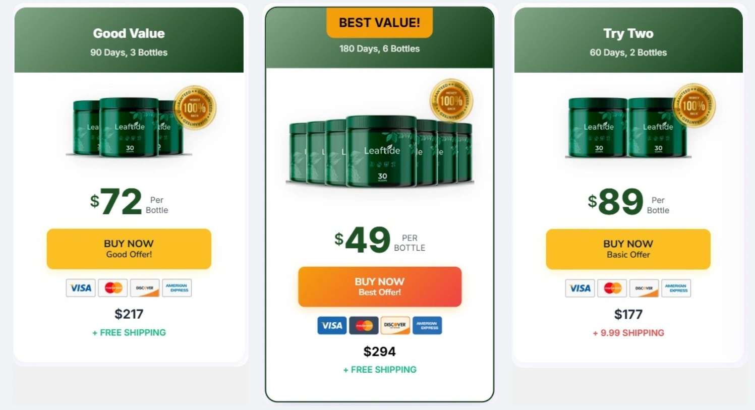 Leaftide Pricing Details
